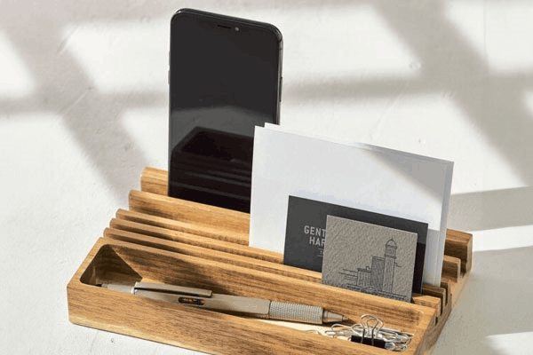 Designworks Collective Wooden Desk Organiser