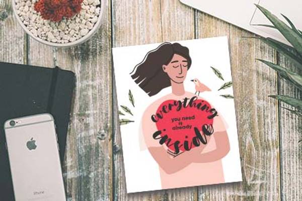 Everything You Need Inspirational A6 Postcard