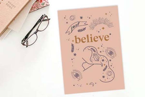 Just Believe Inspirational A6 Postcard