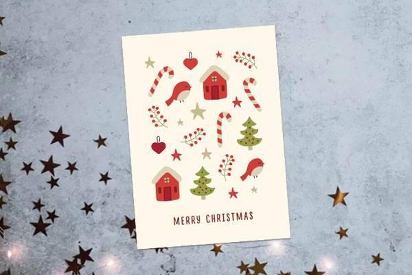 Merry Christmas A6 Postcard