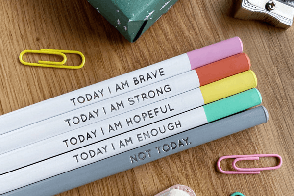 Set of 5 Wellbeing Pencils