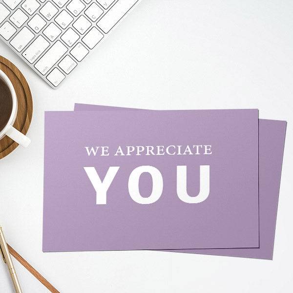 We Appreciate You Inspirational A6 Postcard