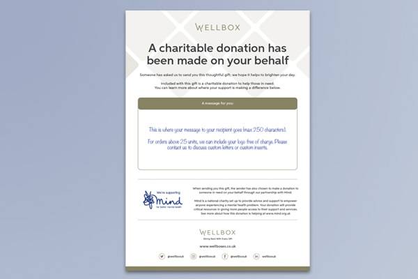 WellBox Letter with Personalised Message