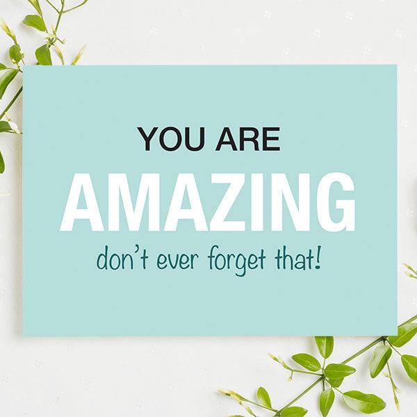 You Are Amazing Inspirational A6 Postcard
