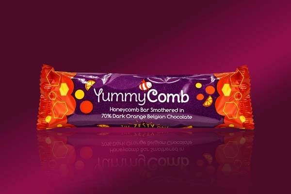 Yummy Comb Dark Chocolate Orange Bar (35g)