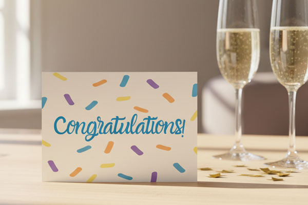 Congratulations - A6 Postcard