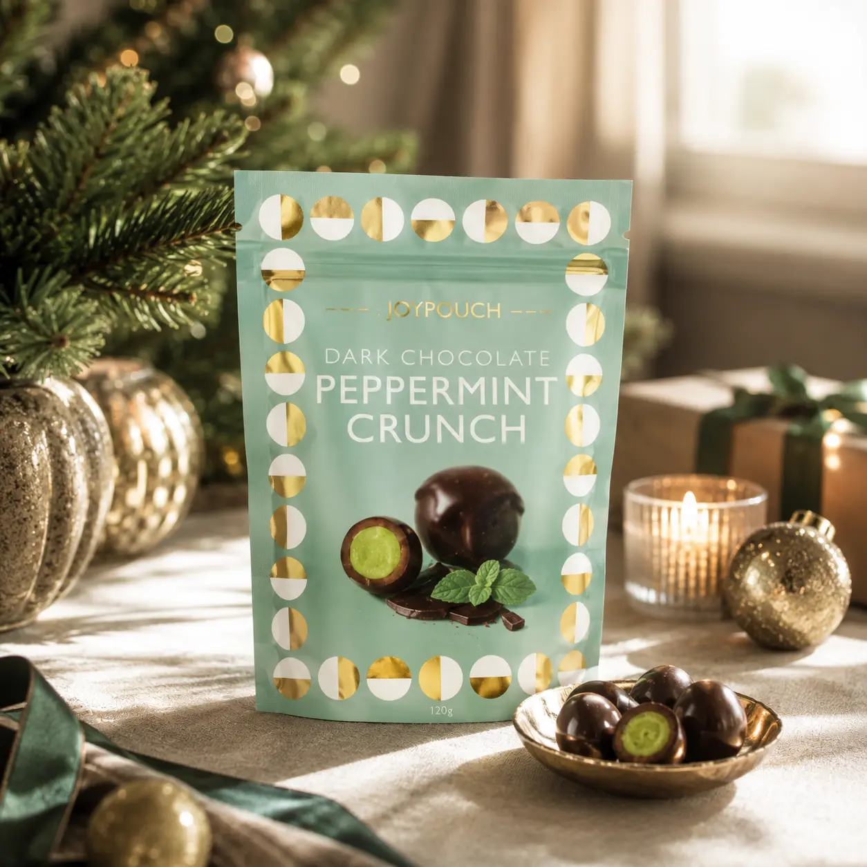 Joy Pouch Dark Chocolate Peppermint Crunch