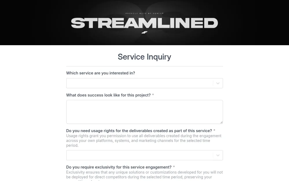 Client Inquiry Form | Template template preview