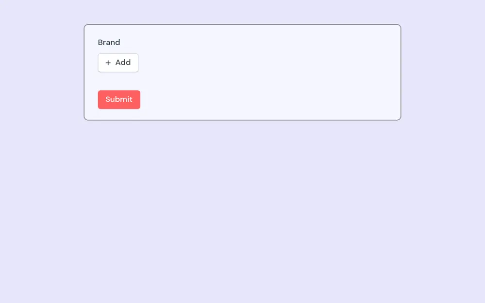 Formulaire affichant les champs de recherche Airtable template preview