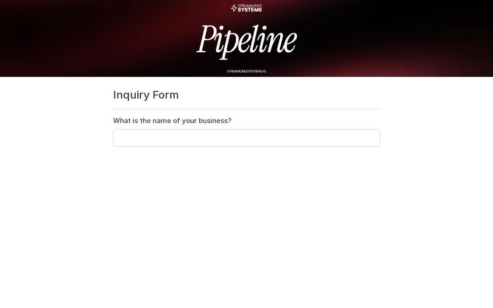 Inquiry Form - Template template preview