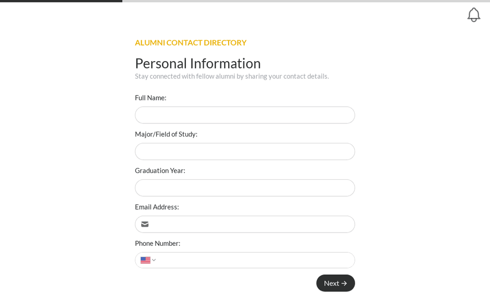 Alumni Contact Directory Form Template template preview