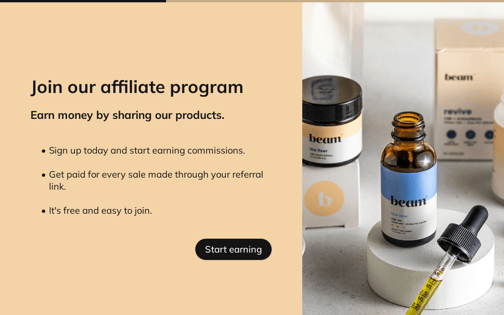 Become an Affiliate Form template preview
