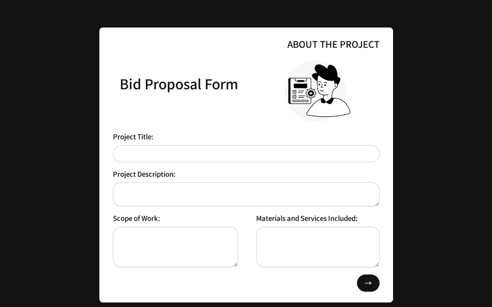 Bid Proposal Form template preview