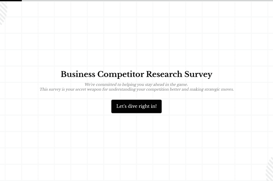 Business Competitor Research Survey template preview