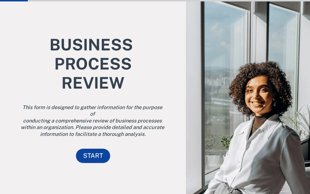 Business Process Review Form template preview