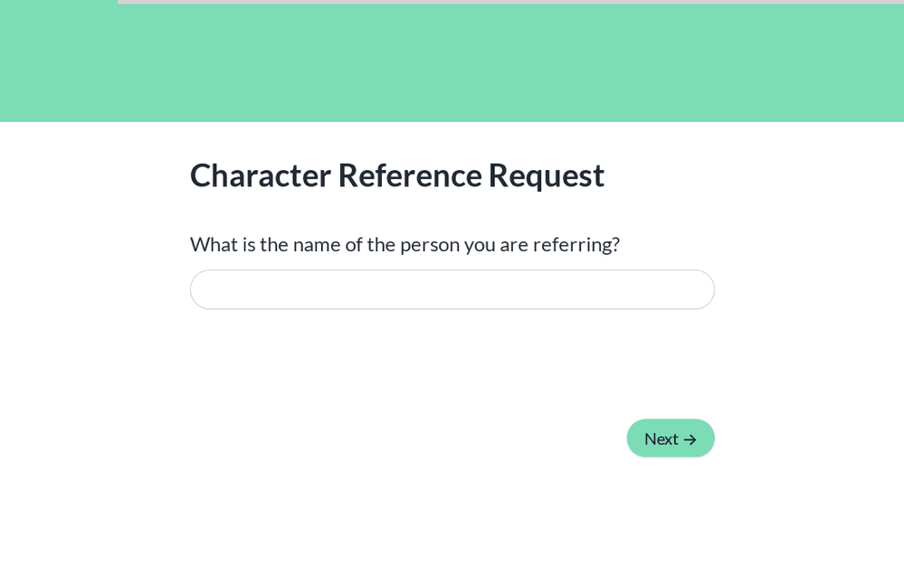 Character Reference Request Form template preview