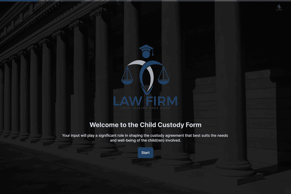 Child Custody Intake Form template preview