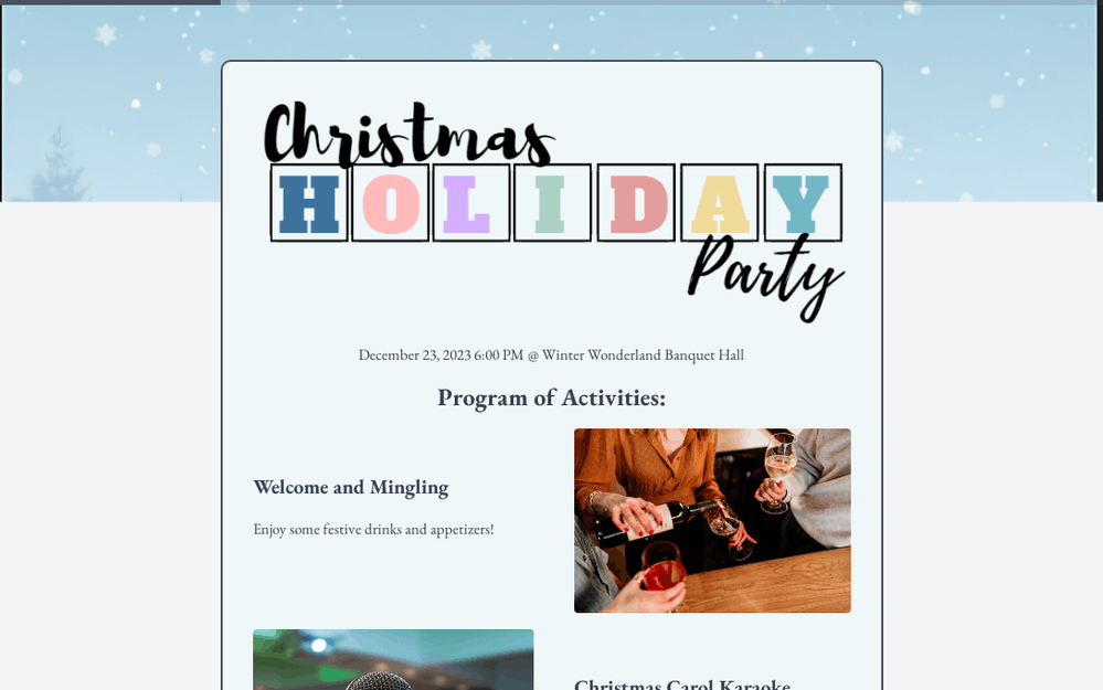Christmas Holiday Party RSVP Template template preview