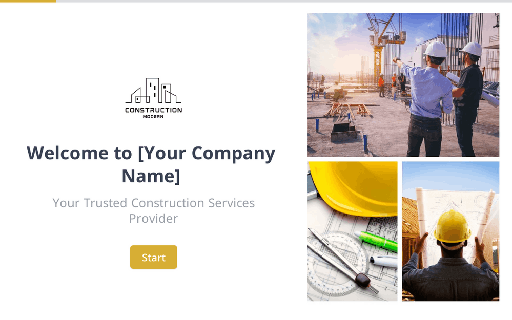 Construction Services Template template preview