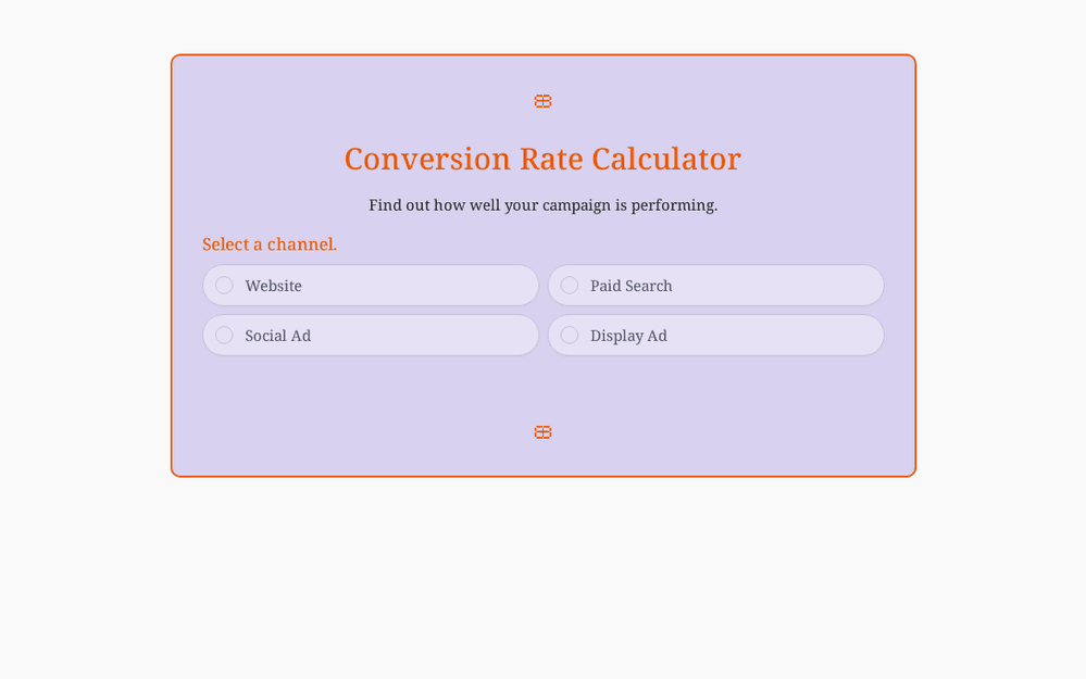 Conversion Rate Calculator template preview