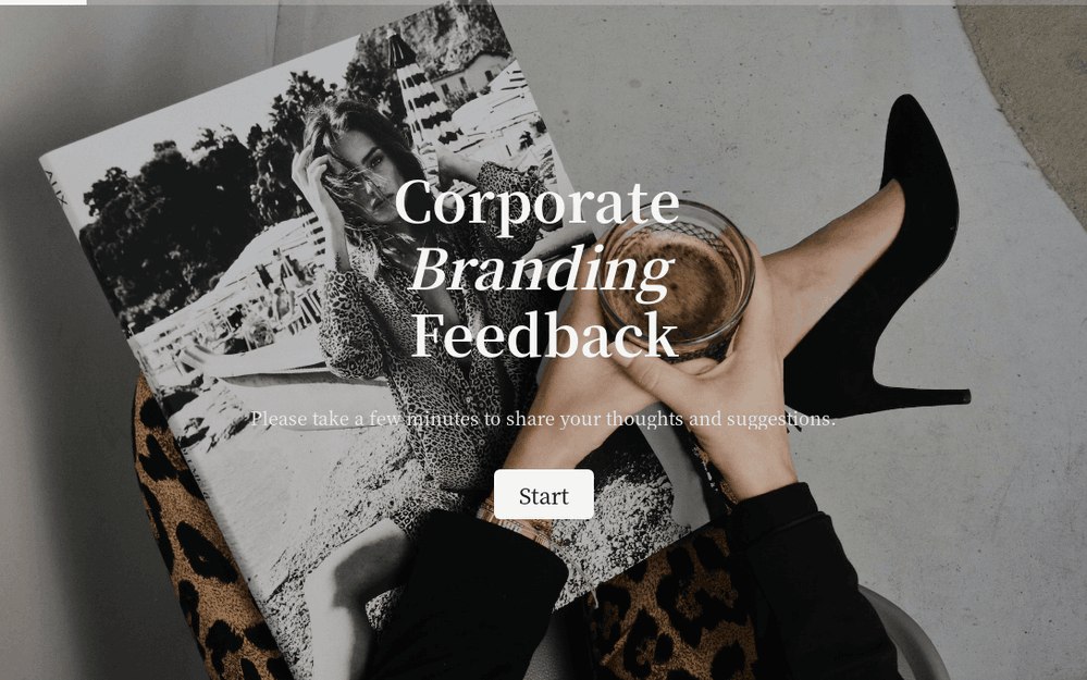 Corporate Branding Feedback Form template preview