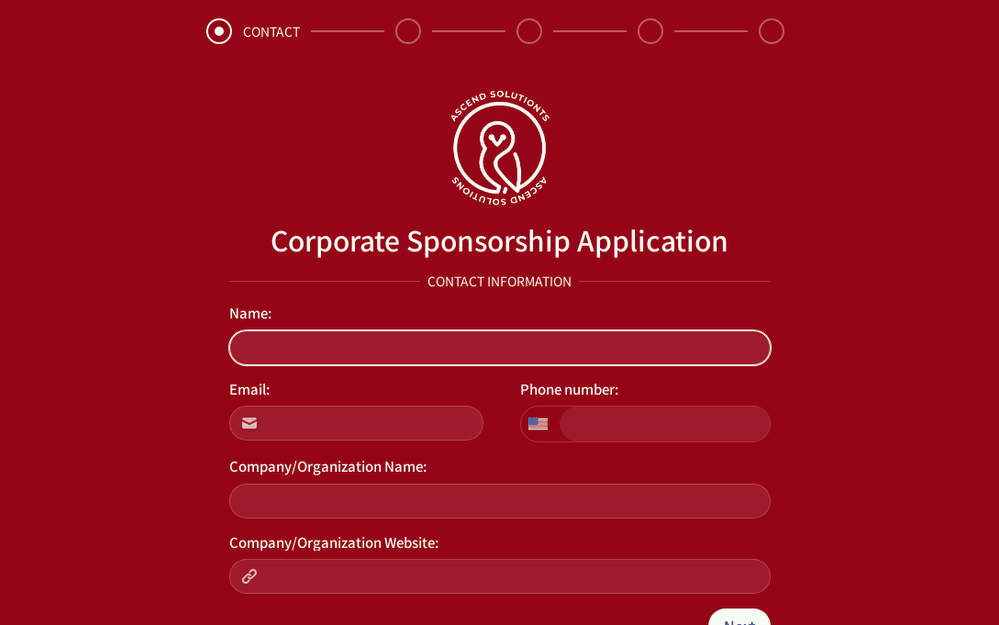 Corporate Sponsorship Application template preview