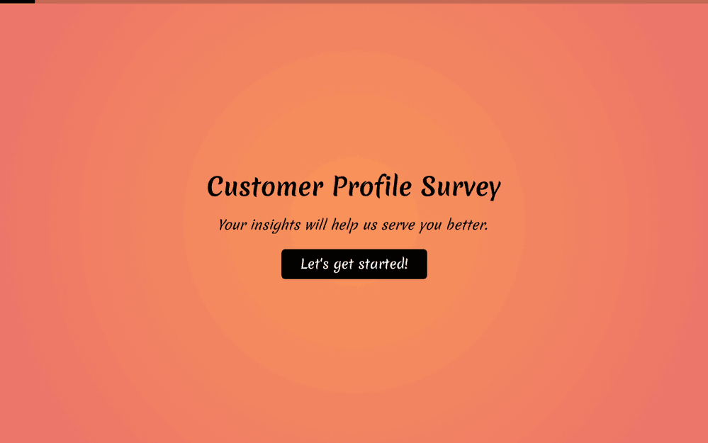 Customer Profile Survey Template template preview