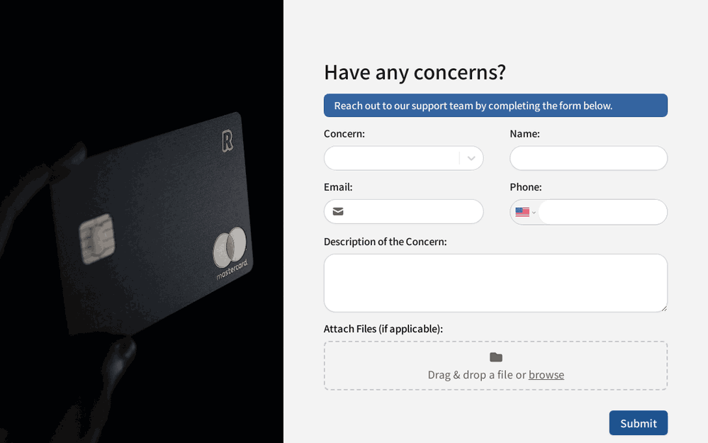 Customer Support Form template preview