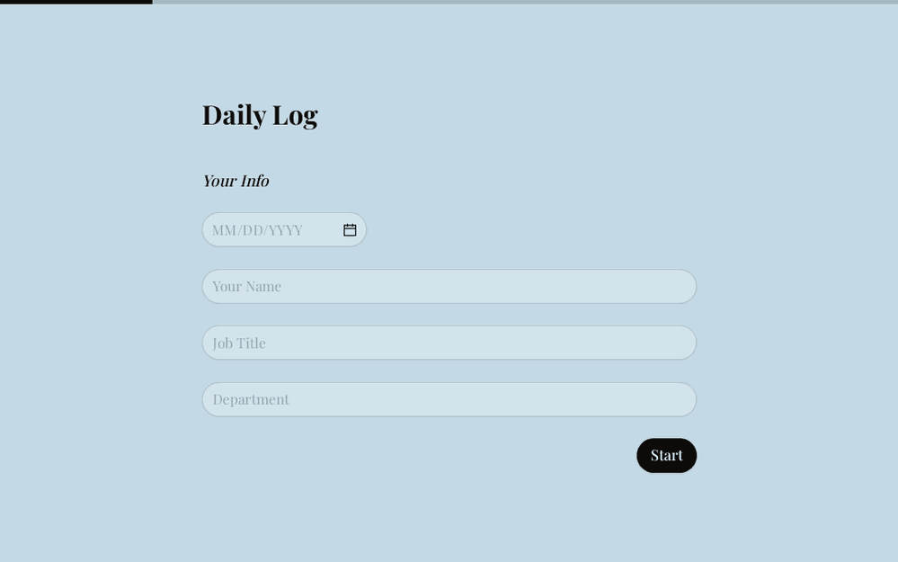 Daily Log template preview
