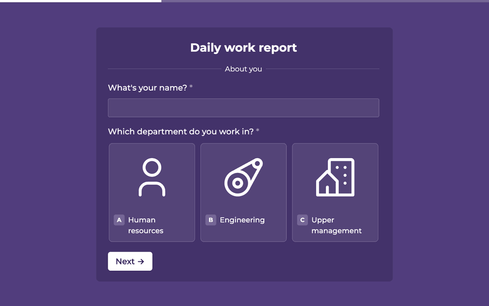 Daily report template preview