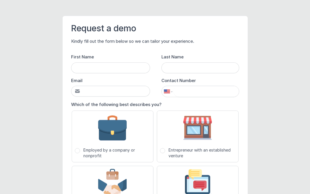Demo Request Form template preview