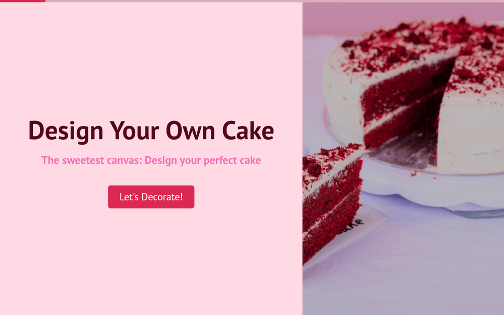 Design your Own Cake Form template preview