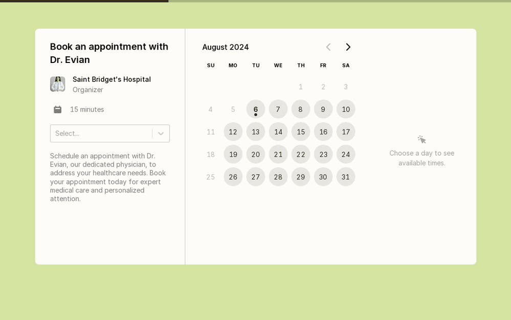 Doctor Appointment Form Template template preview