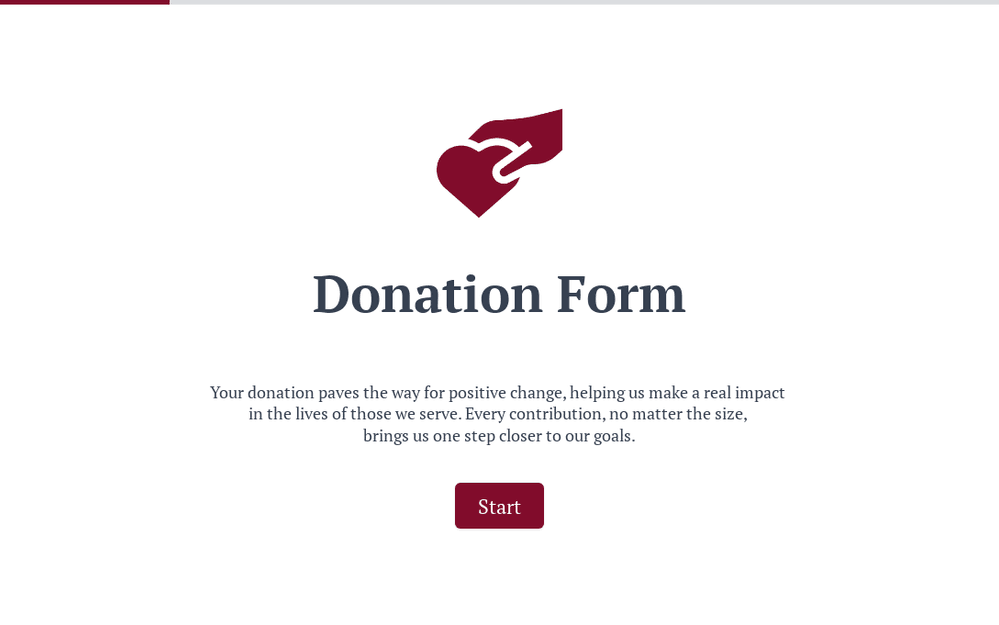 Donation Form template preview