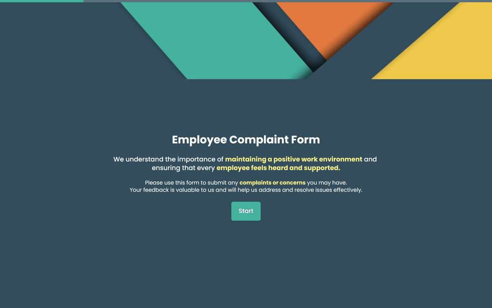 Employee Complaint Form template preview