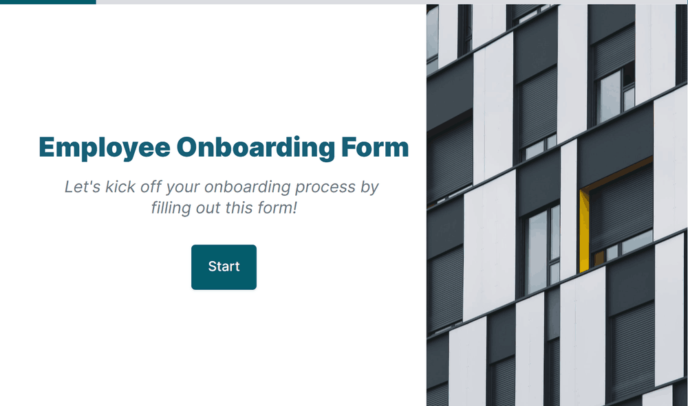 Employee Onboarding Form template preview