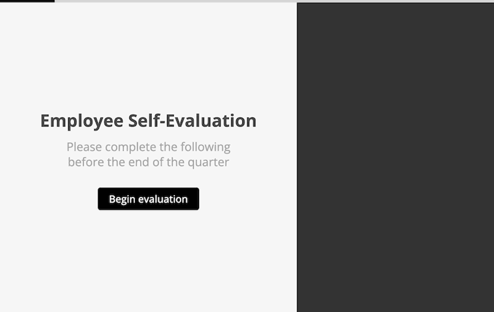 Employee Self Evaluation template preview
