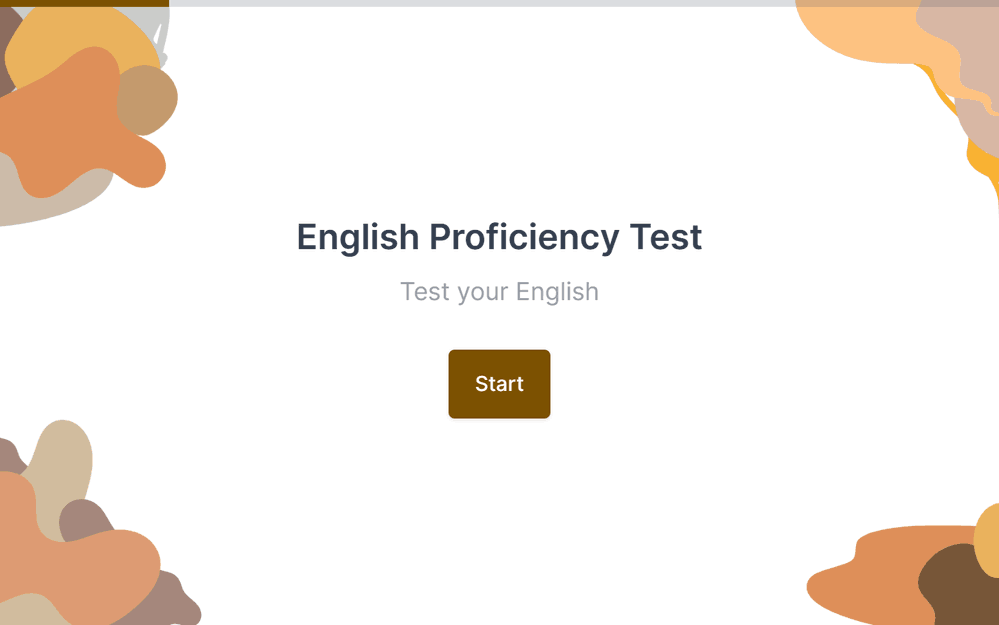 English Proficiency Test Template