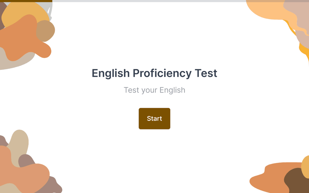 English Proficiency Test template preview