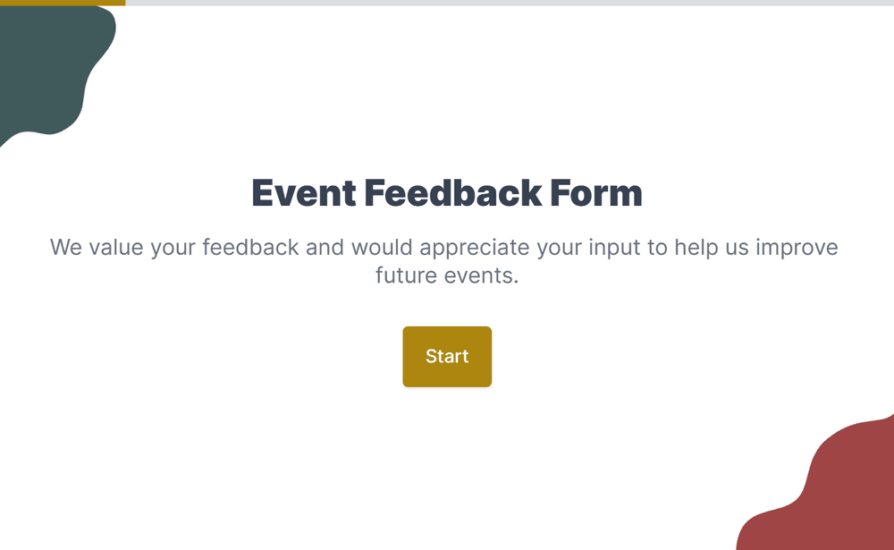 Event Feedback Form template preview