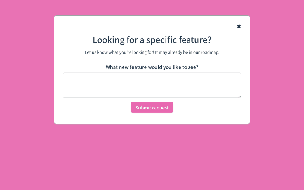 Feature Request Form template preview