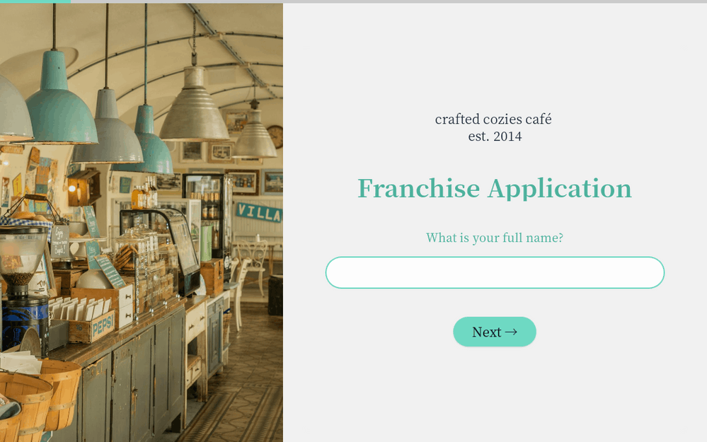 Franchise Application Form template preview