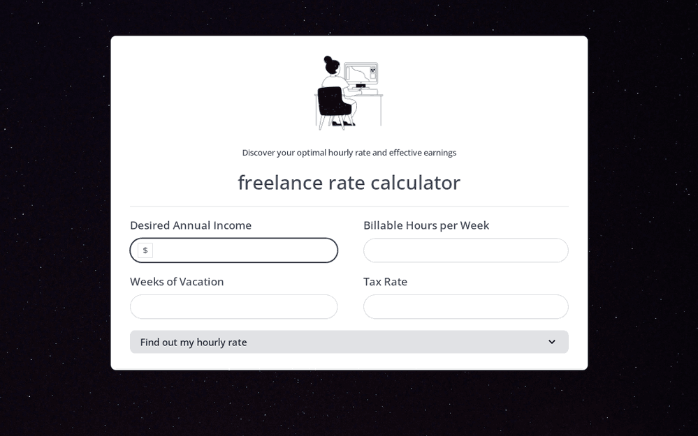 Freelance Rate Calculator template preview