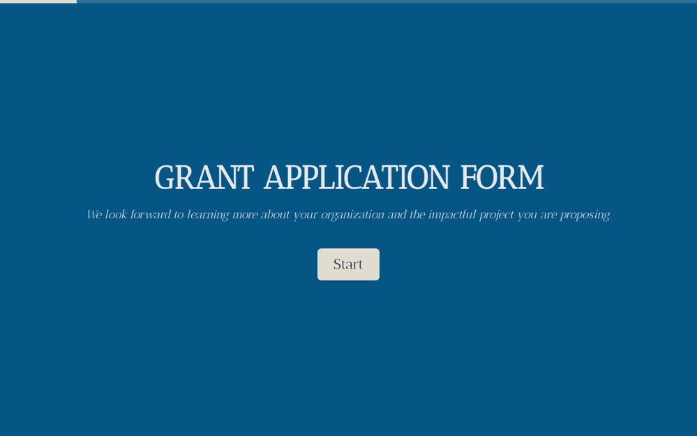Grant Application Form template preview