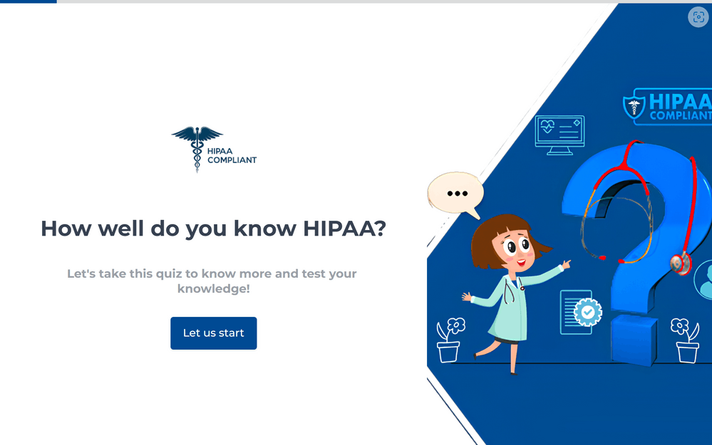 HIPAA Quiz template preview