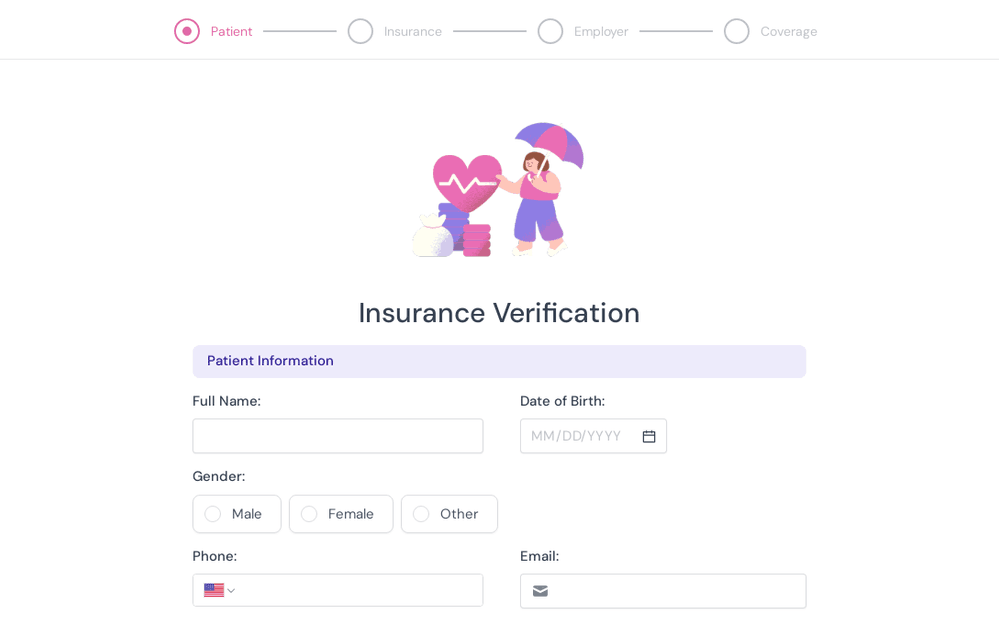 Formulario de verificación de seguro template preview