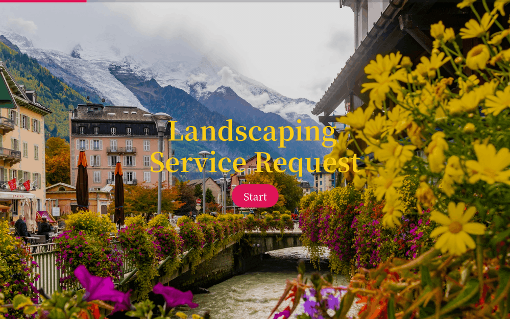 Landscaping Service Request Form template preview