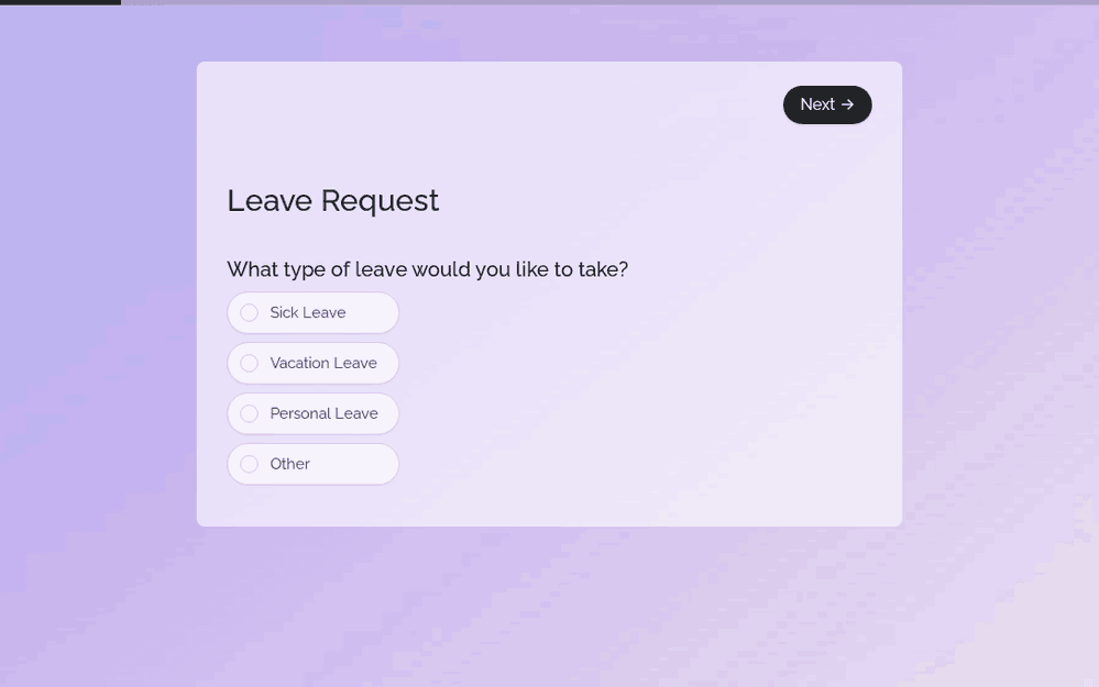 Leave Request Form template preview