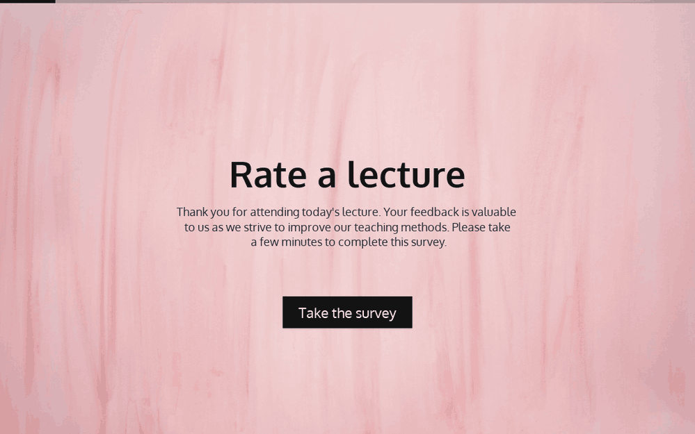Lecture Feedback Survey template preview