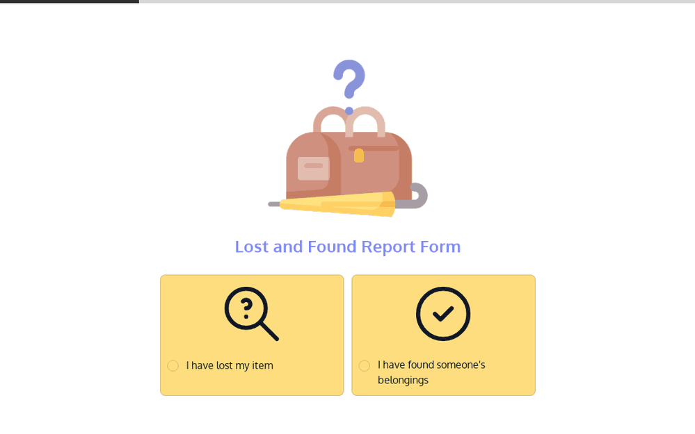 Lost and Found Report Form template preview
